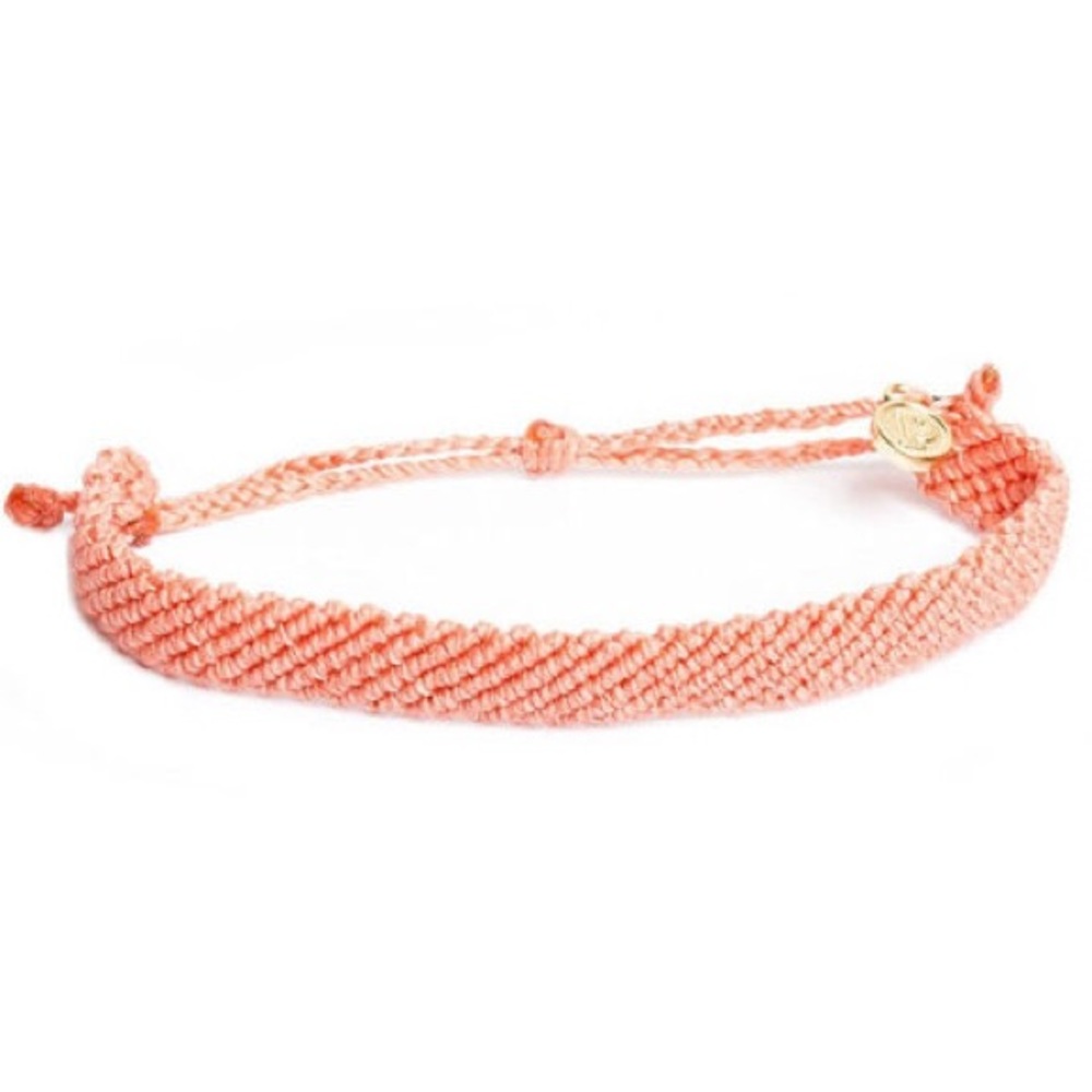 New PURA VIDA Flat Peach Braided Bracelet